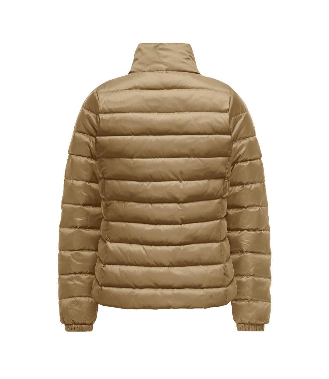 Doudoune beige femme only talire quilted-2