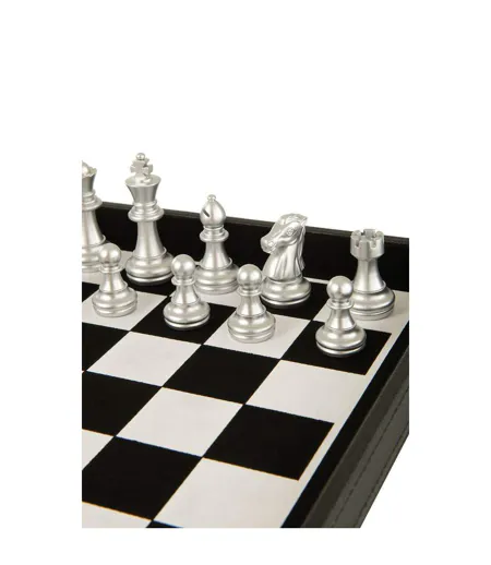 Boîte Jeux de Cartes & Échiquier Ezra 35cm Noir