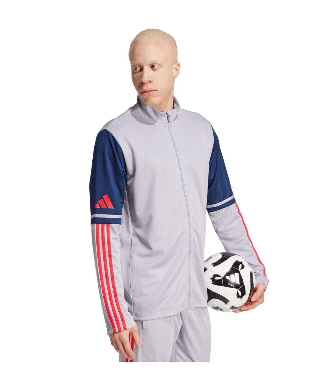 Veste Entraînement Squadra Homme Bleu Marine Gris Argenté Adidas-4