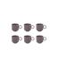 Lot de 6 Mugs en Céramique Anne 38cl Gris