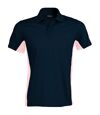 Kariban Mens Short Sleeve Flag Polo Shirt (Dual Color) (Navy/ Pink)