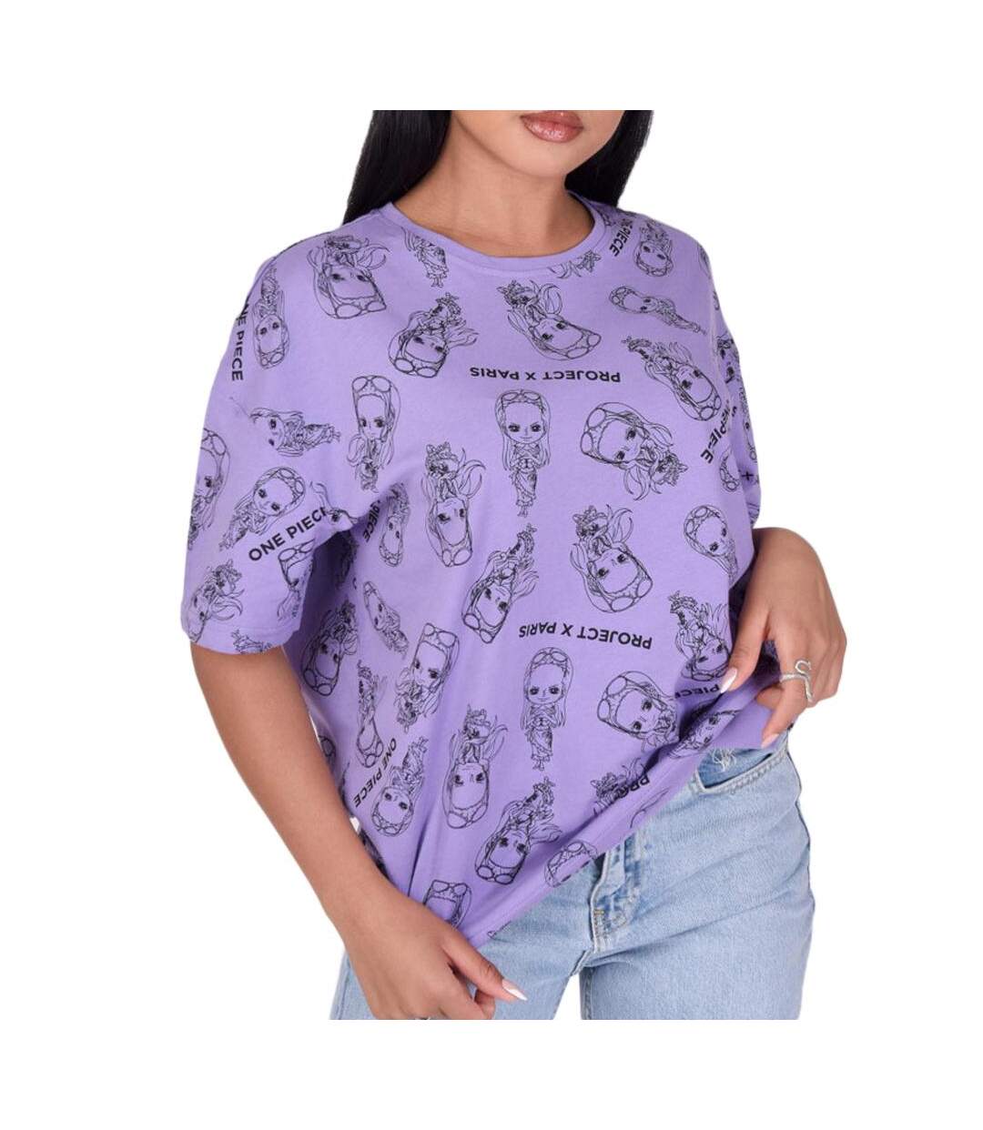 T-shirt Violet Femme Project X Paris One Piece All Over F211087 - M