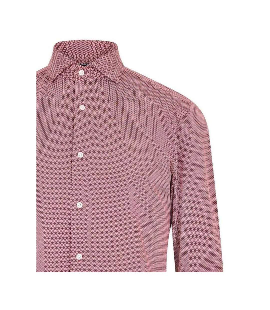 Chemise Habillée Manches Longues Motif/style Géométrique Homme Marron Boss-2