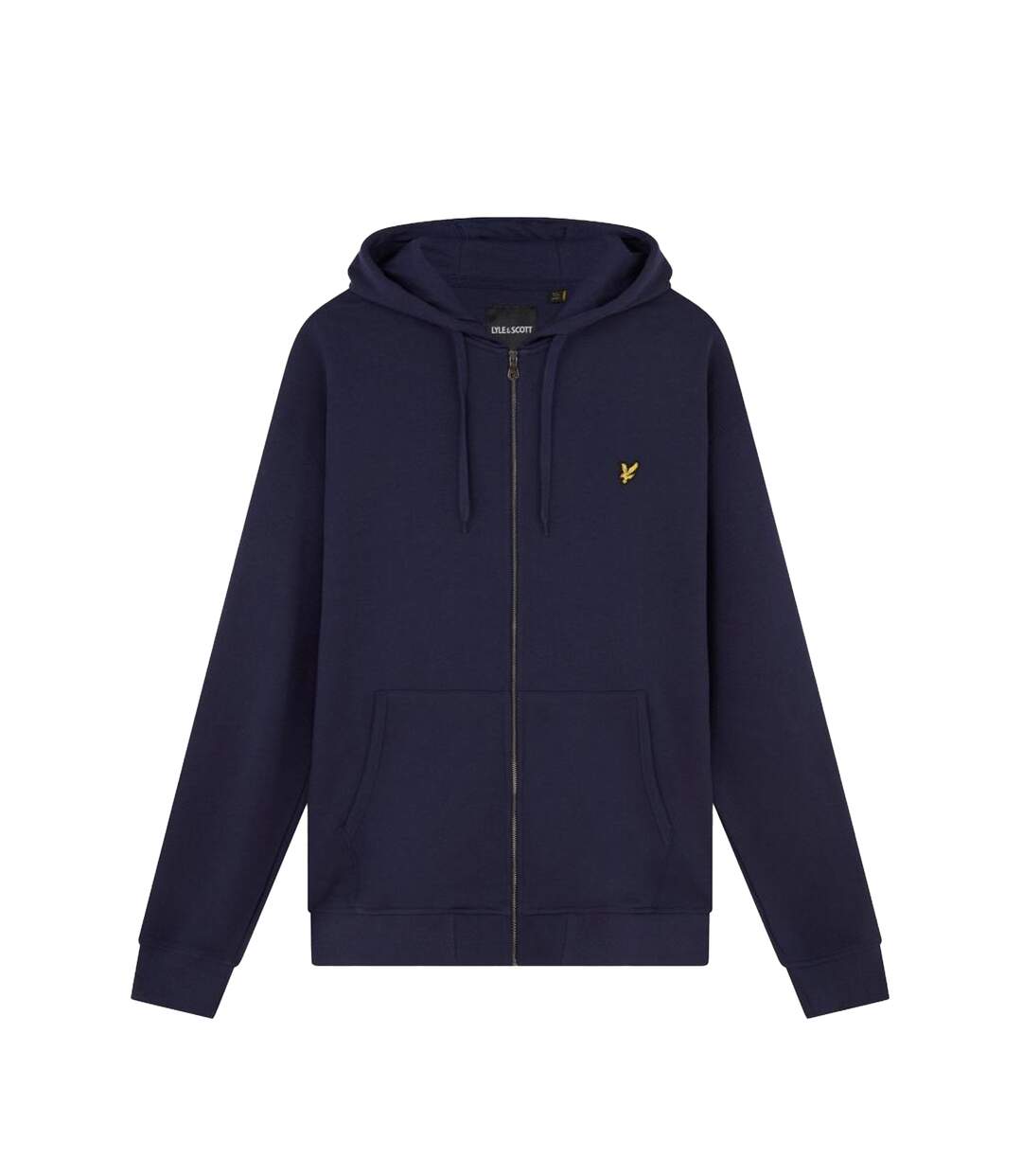 Mens plus full zip hoodie marine Lyle & Scott-1