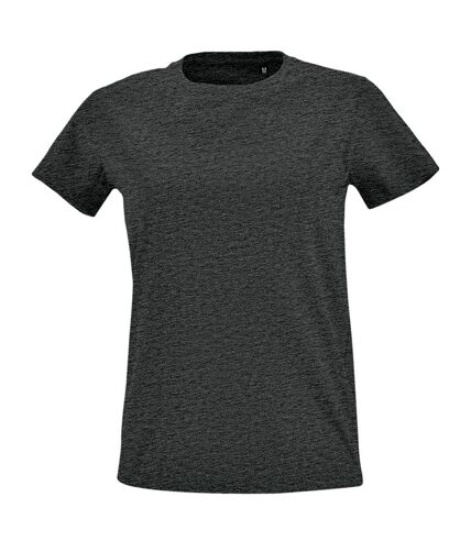SOLS Womens/Ladies Imperial Fit Short Sleeve T-Shirt (Charcoal Marl)