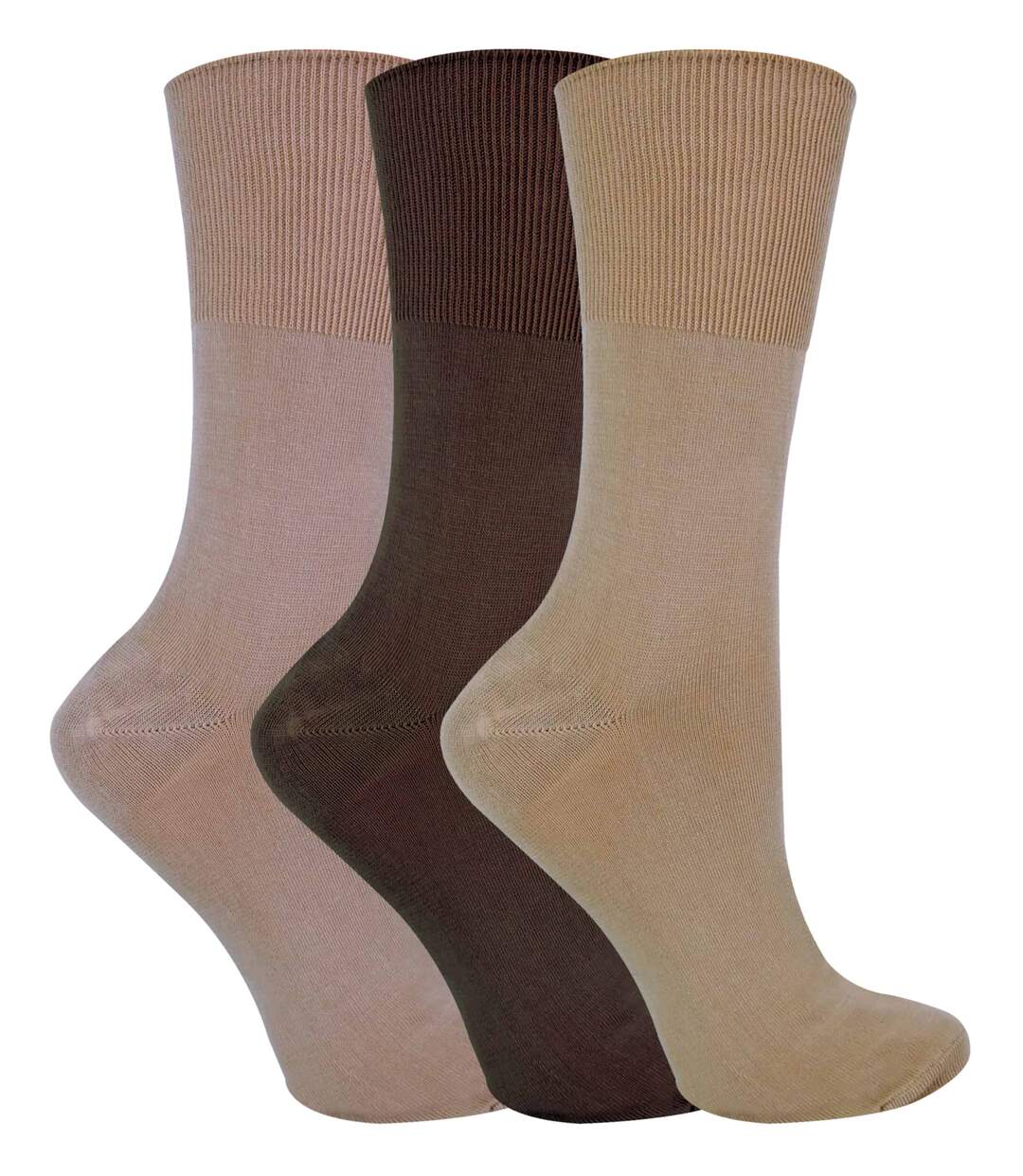 3 Paires Chaussettes Femme Bambou sans Élastique-1