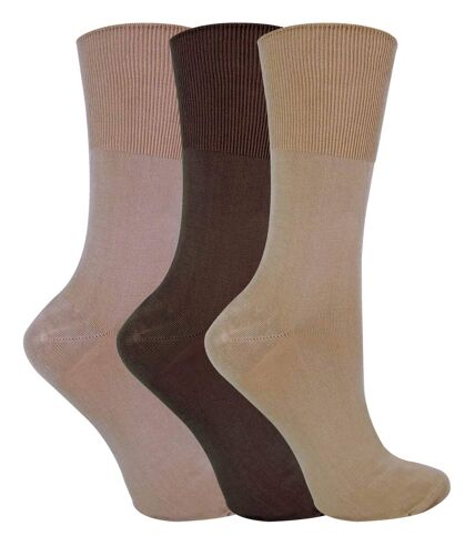 3 Paires Chaussettes Femme Bambou sans Élastique