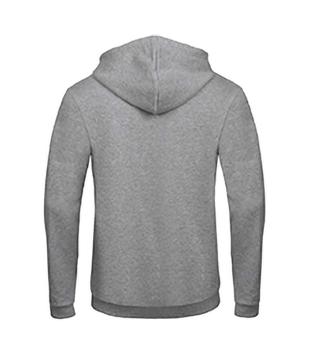 Sweat à capuche et fermeture zippée adulte unisexe gris B&C