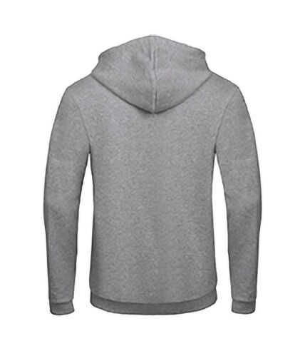 B&C Adults Unisex ID.205 50/50 Full Zip Hooded Sweatshirt (Heather Grey) - UTBC3649