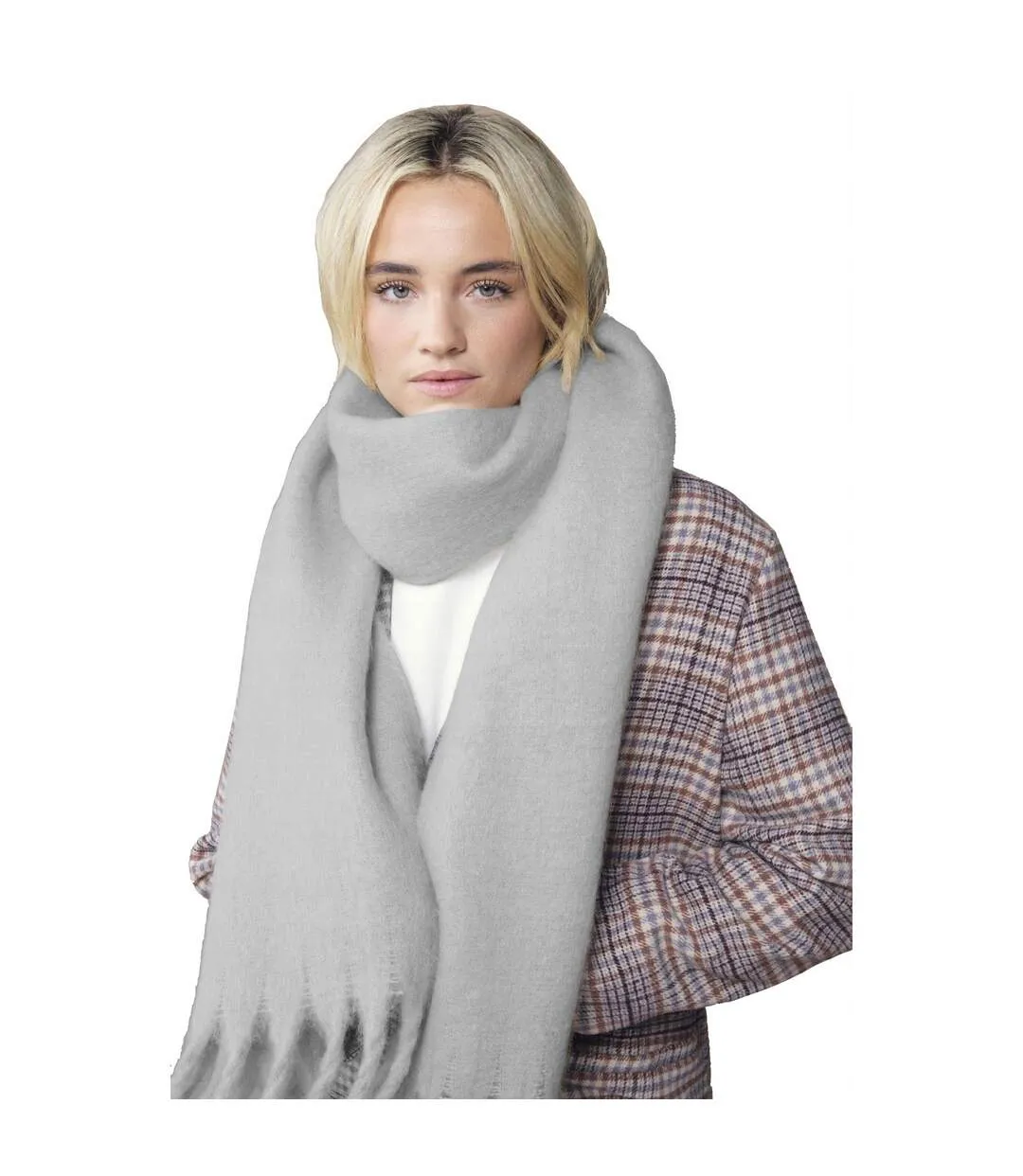 Écharpe Taille Unique Gris Chiné Beechfield-3