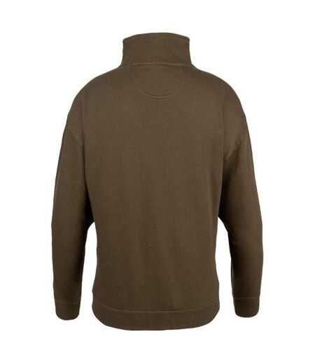 Womens/ladies Half Zip Sweatshirt Olive Jack Pyke