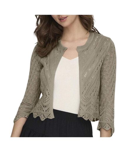 Cardigan marron femme jdy sun 3/4 cropped