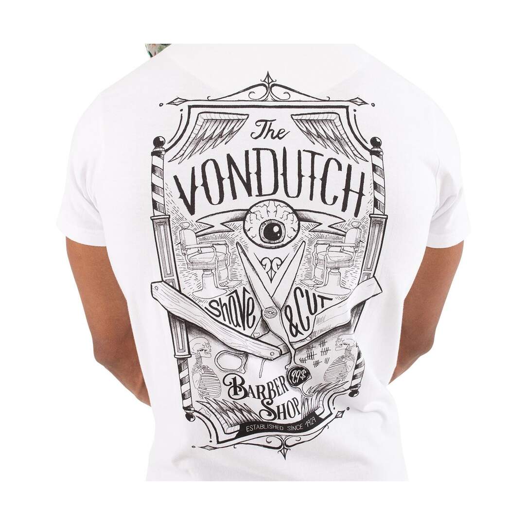 T-shirt col rond regular fit homme en coton Shave Vondutch-2