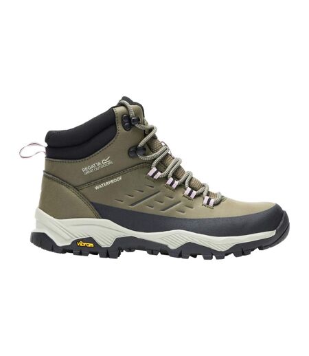 Womens/ladies Blake Walking Boots Olive Night Powder Lilac Regatta