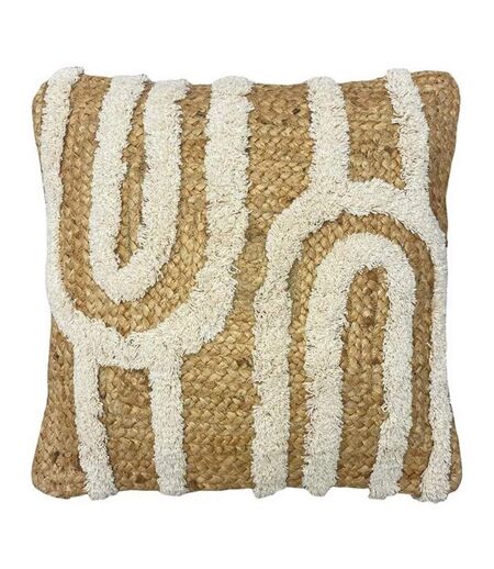 Jute tufted cushion cover one size natural Furn