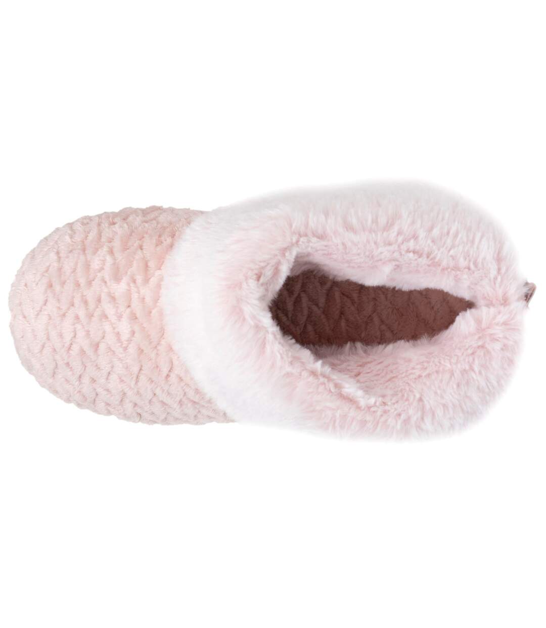 Isotoner Chaussons extra-light Bottillons femme micro éponge, semelle antidérapante-2