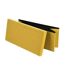 Banc de rangement pliable Kube en velours côtelé - Jaune-3