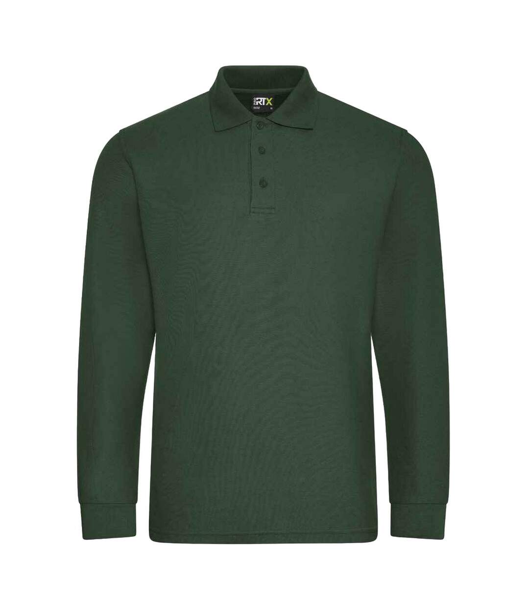 Mens long-sleeved polo shirt bottle green PRORTX