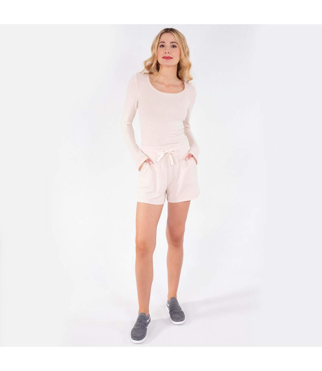 Isotoner Shorts Homewear femme vêtements d'intérieur, matière ultra-douce et respirante-4