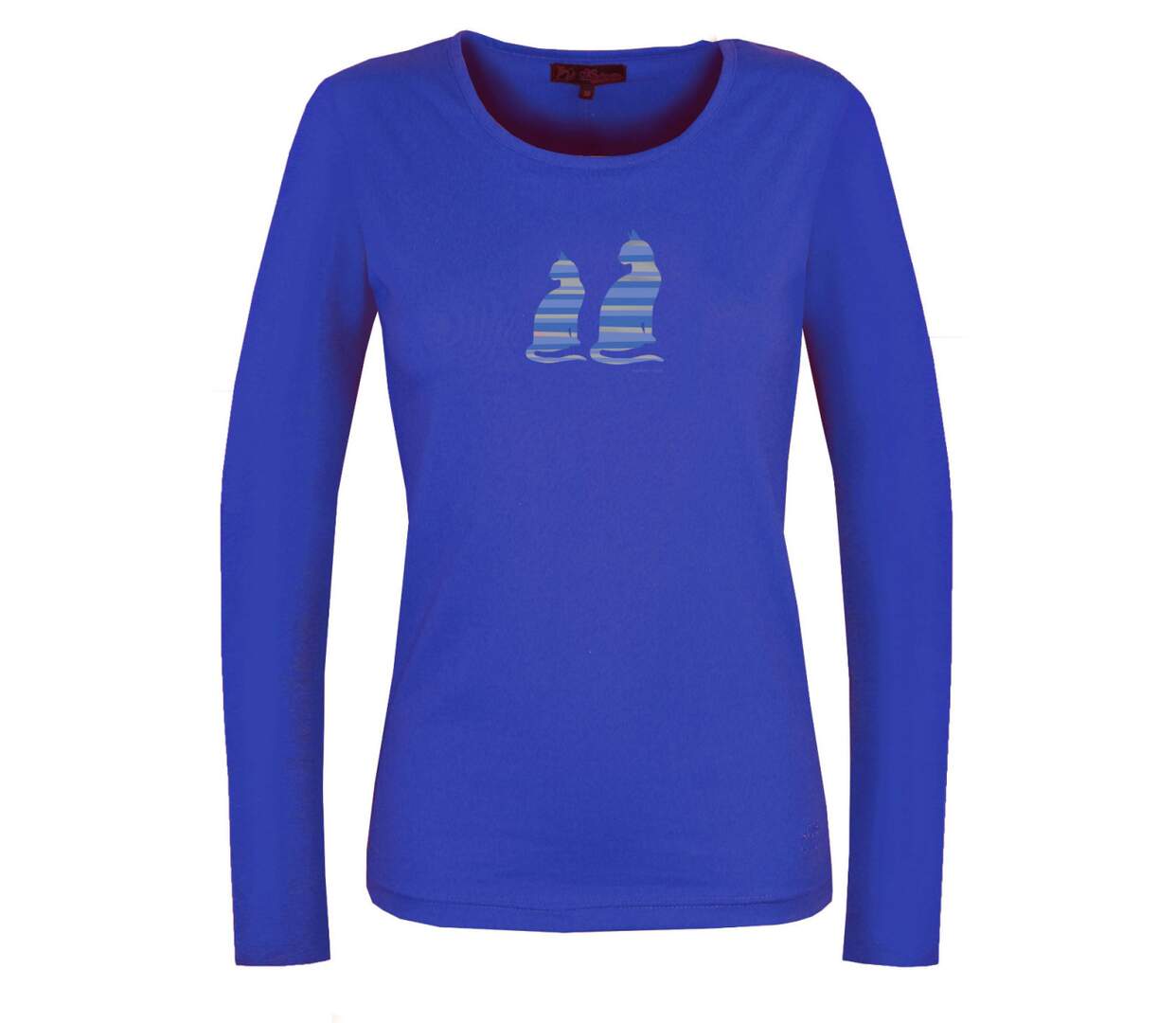 MAYFLOWER NILSEN1 : Tee-shirt manches longues bleu motif chats pour un look original-5
