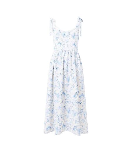 Robe Mi-longue Sans Manches Serenity Femme Crème Bleu French Connection