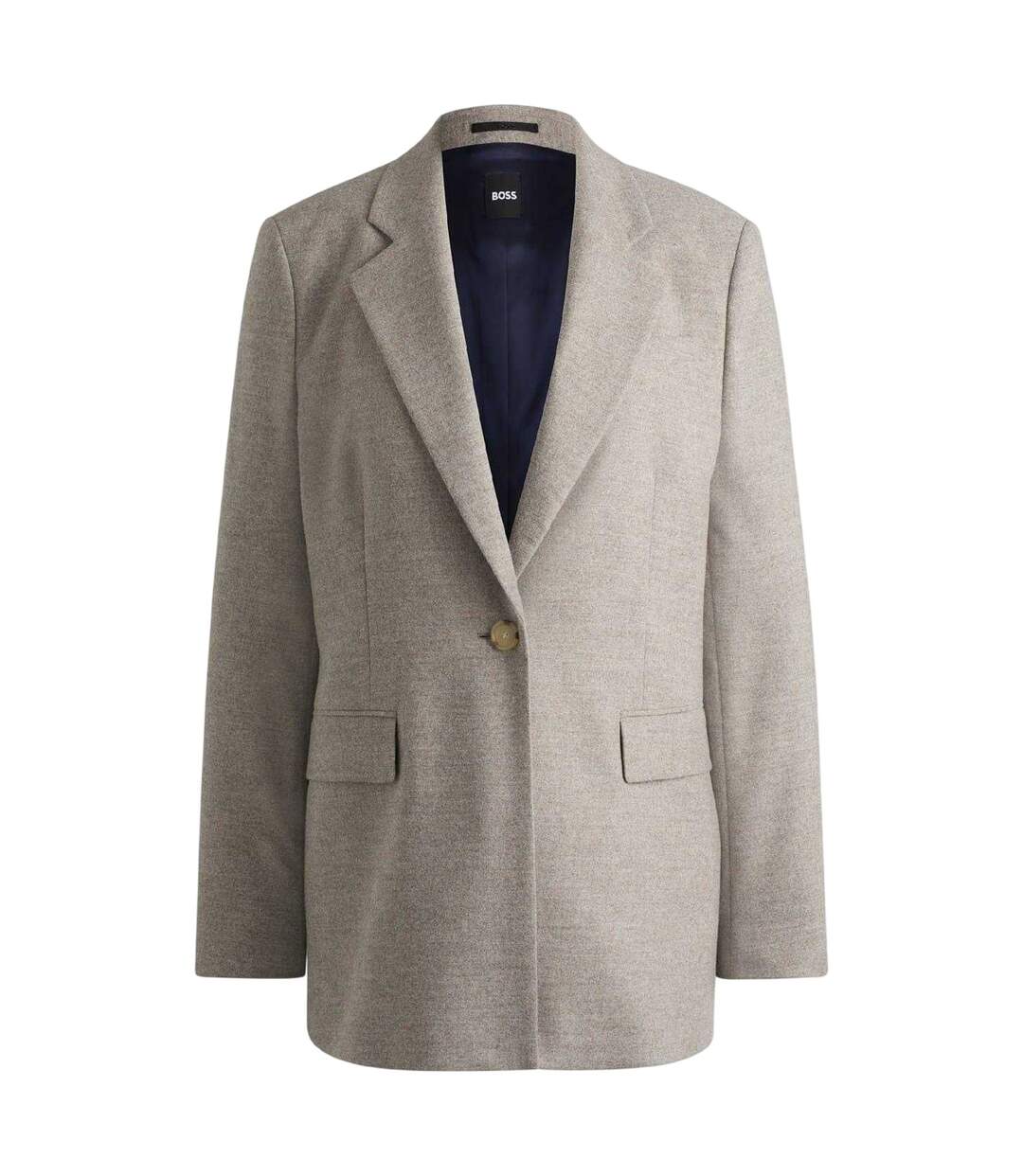 Womens/ladies Janka Flap Pocket Blazer Grey Boss-2