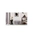 Pouf Design Fleur Bouclette 61cm Gris-4