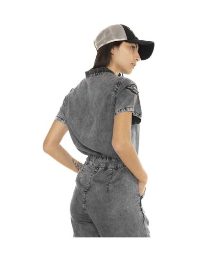 Combi pantalon zippé à manches courtes femme avec patch Original Vondutch