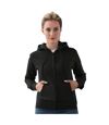 Awdis Girlie Womens/Ladies Hooded Sweatshirt / Hoodie / Zoodie (Jet Black)