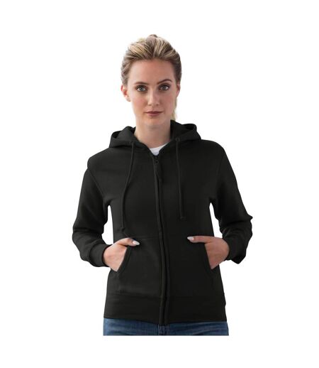 Sweatshirt à capuche et fermeture zippée femme noir Awdis