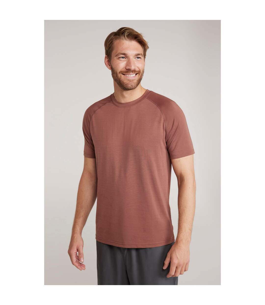 T-shirt homme rose clair Mountain Warehouse-1