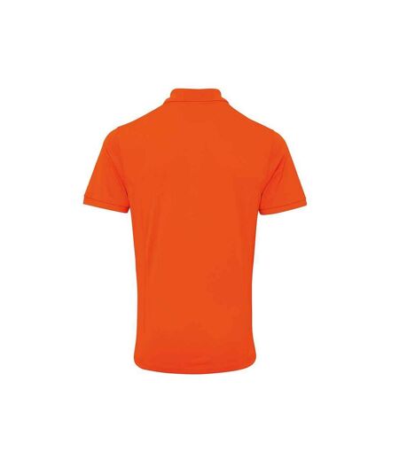 Mens coolchecker plus piqu polo shirt orange Premier