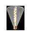Ampoule pyramide LED spirale teinté gris 19 cm