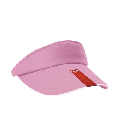 Herringbone sandwich peak visor cap pink/white Result Headwear