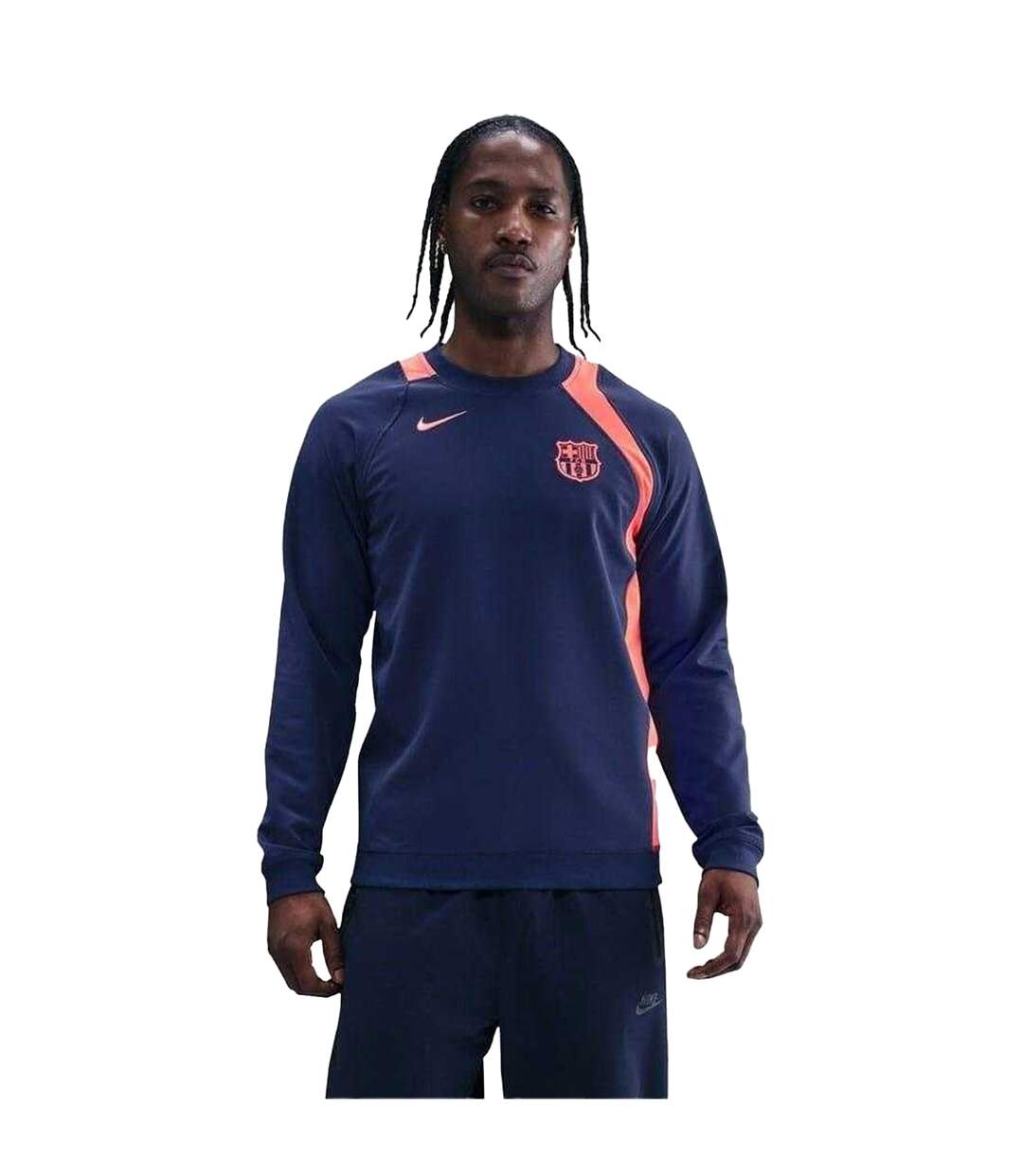 Sweat Motif/style Fc Barcelone T90 2025/2026 Homme Bleu Orange Nike-1