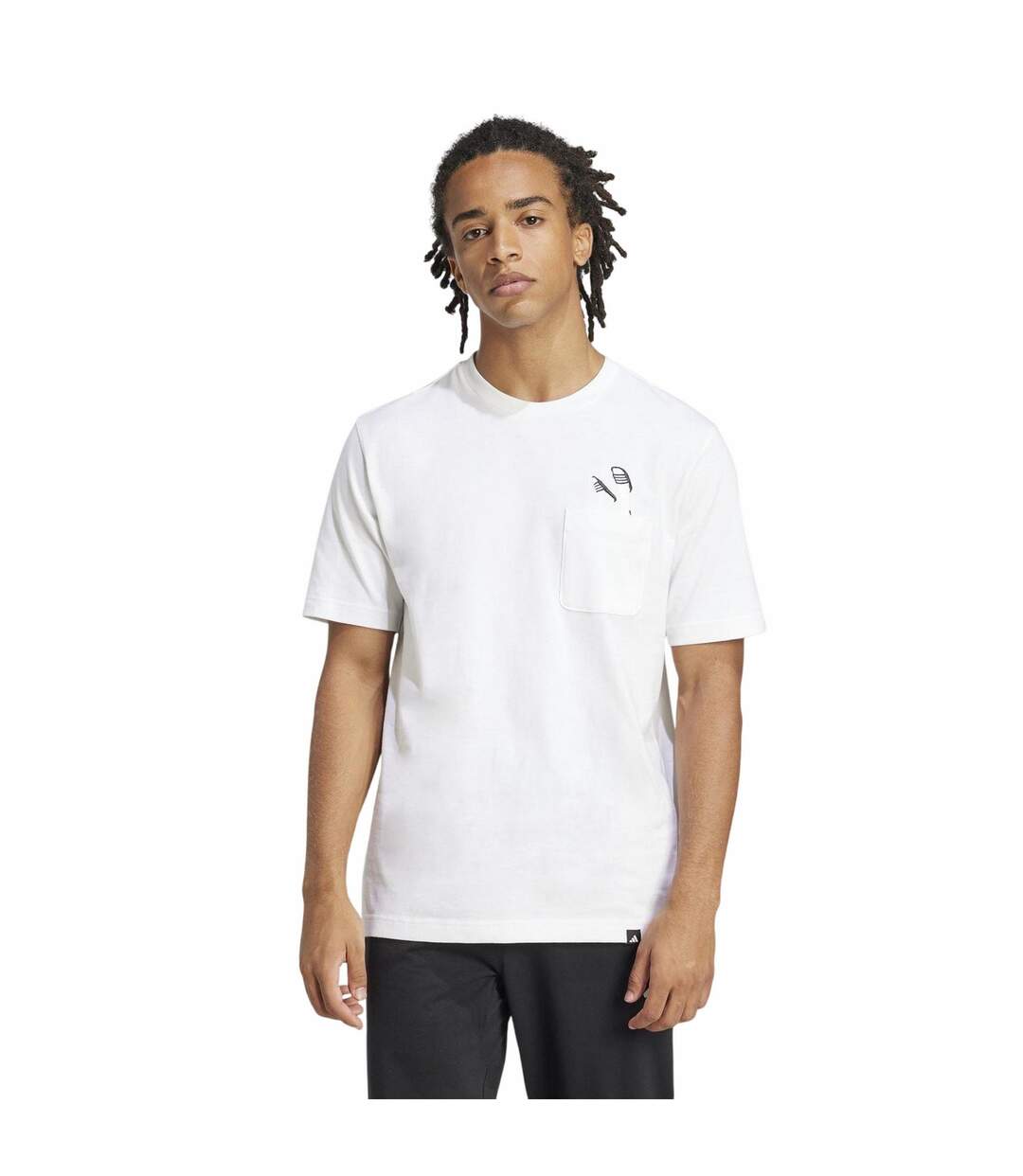 T-shirt Motif/style À Enfiler Homme Blanc Adidas-4
