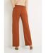 Pantalon large taille semi élastiquée uni-2