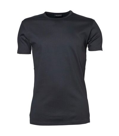 Mens Interlock Short Sleeve T-shirt Dark Grey Tee Jays