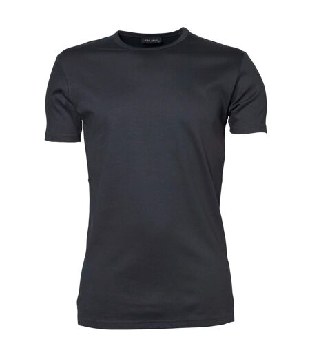 Mens Interlock Short Sleeve T-shirt Dark Grey Tee Jays