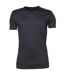 Mens Interlock Short Sleeve T-shirt Dark Grey Tee Jays-1