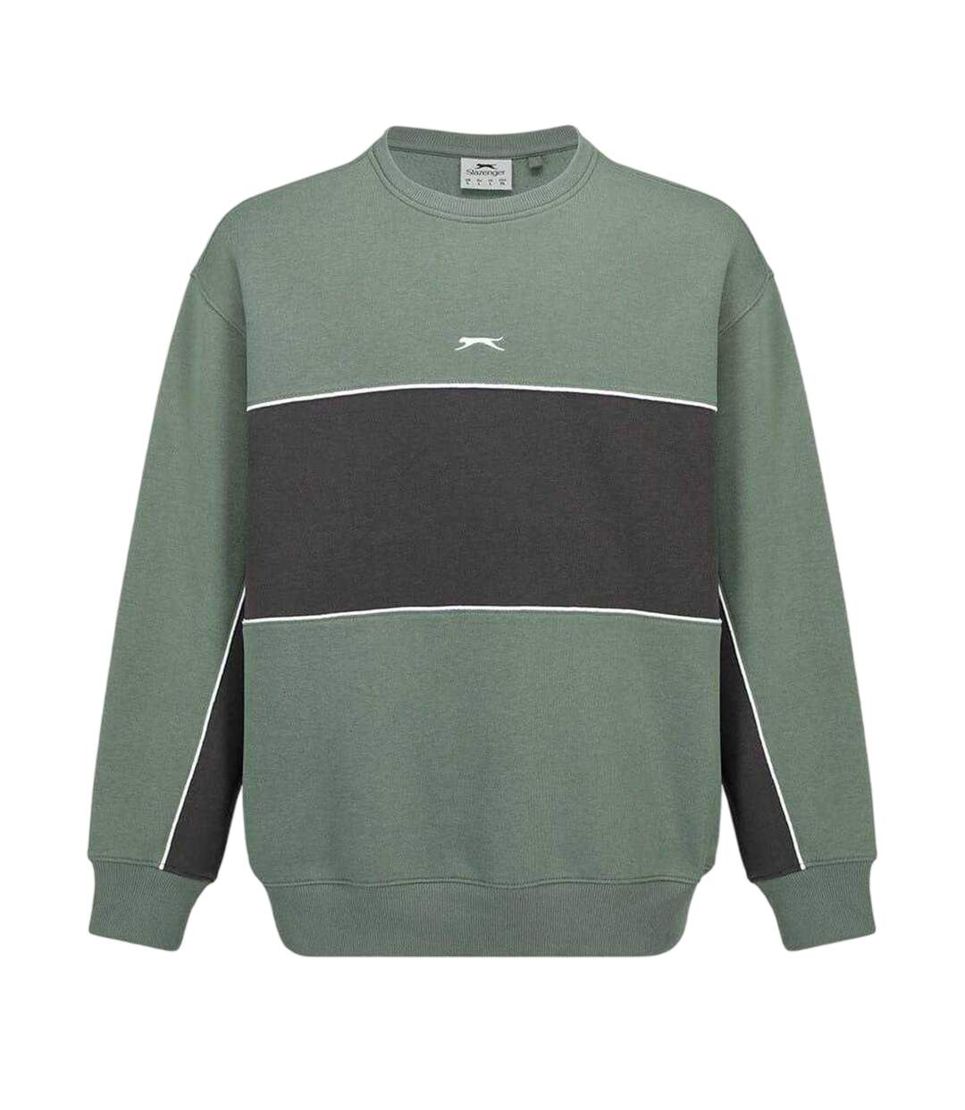 Mens Fleece Crew Neck Sweatshirt Laurel Grey Slazenger-1