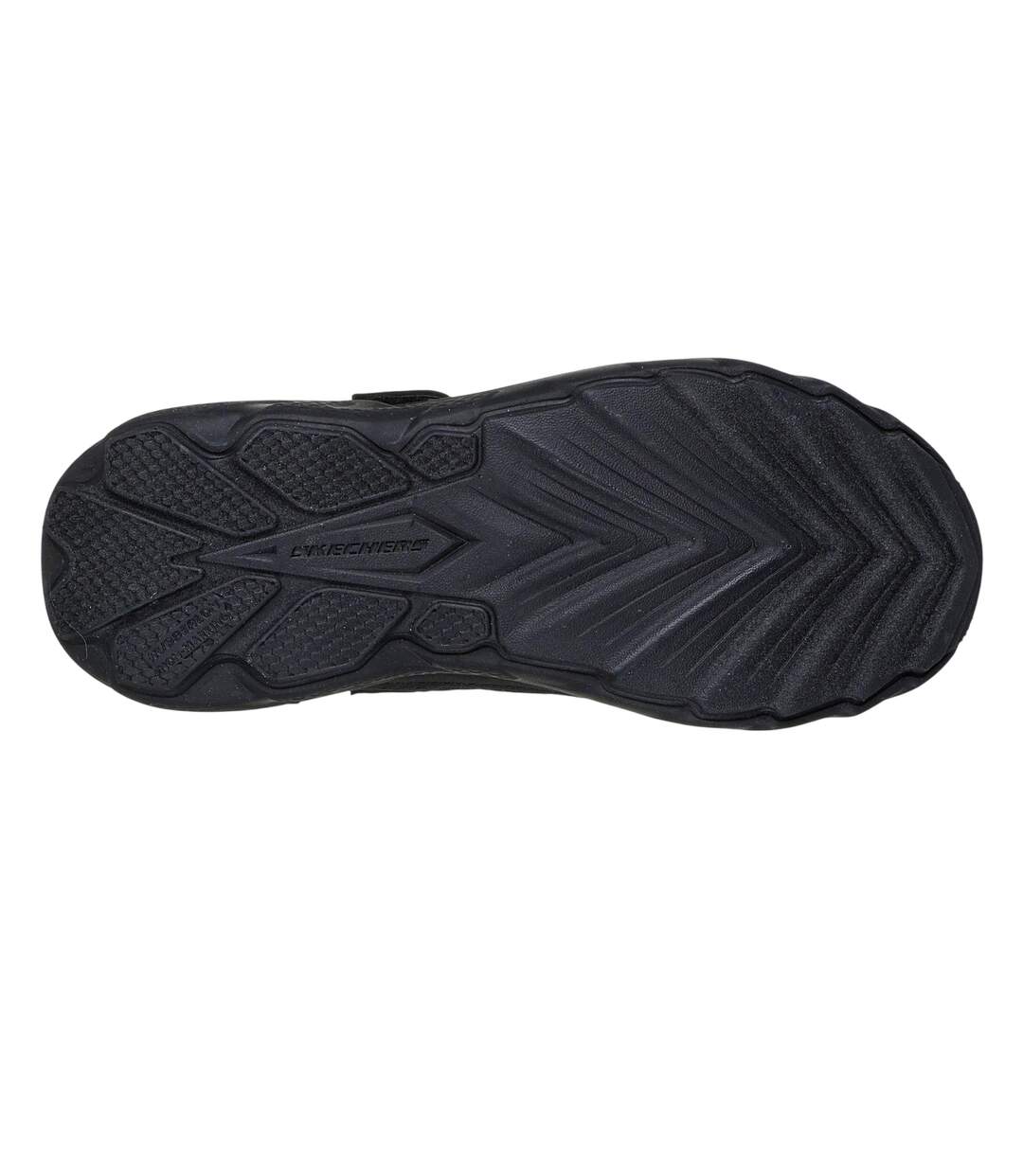 Childrens/kids Elite Sport Waterproof Lace Up Walking Shoes Black Skechers-4