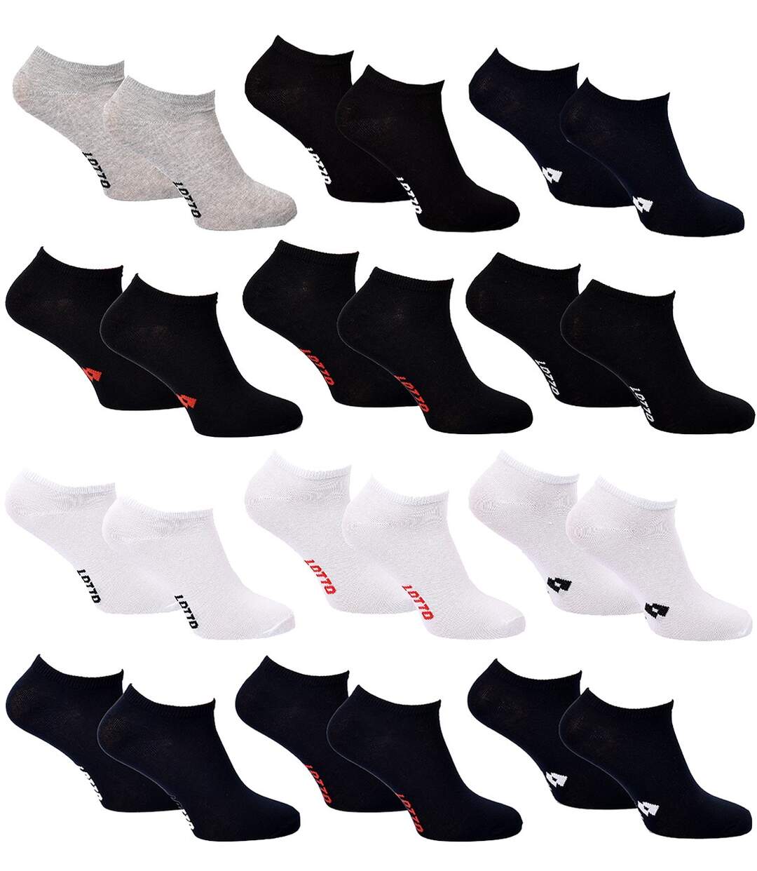 Chaussettes Homme LOTTO Pack de 12 paires SNEAKER 4914