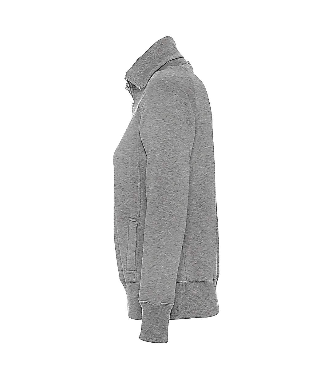 SOLS Womens/Ladies Soda Full Zip Active Sweat Jacket (Deep Grey Marl) - UTPC405-3