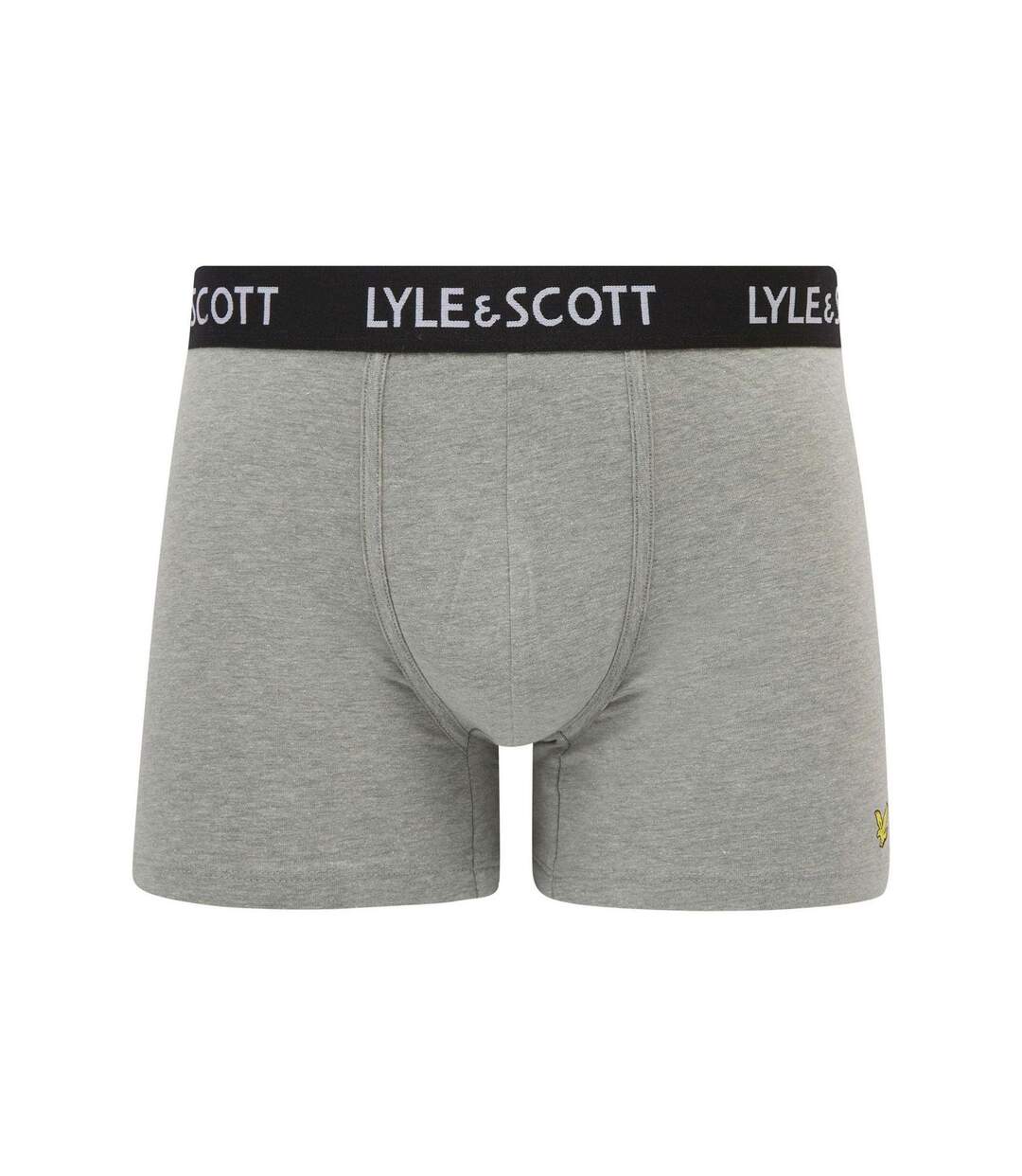 Pack Of 3  Mens Ethan Logo Boxer Shorts  Grey Lyle & Scott-4
