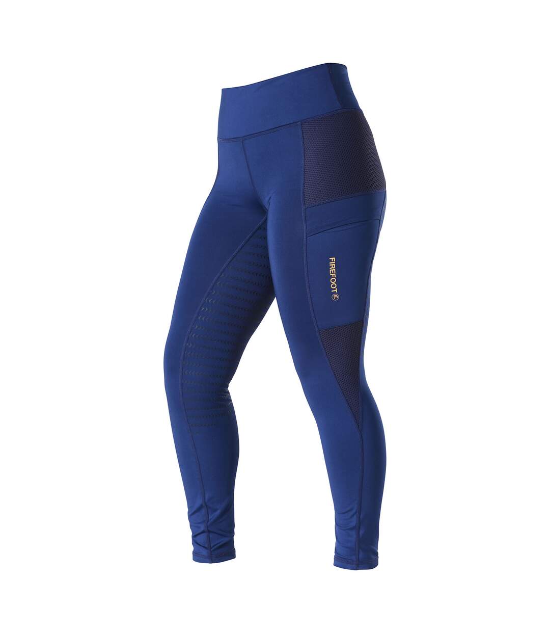 Collant d´équitation marsden femme bleu marine / orange Firefoot-1