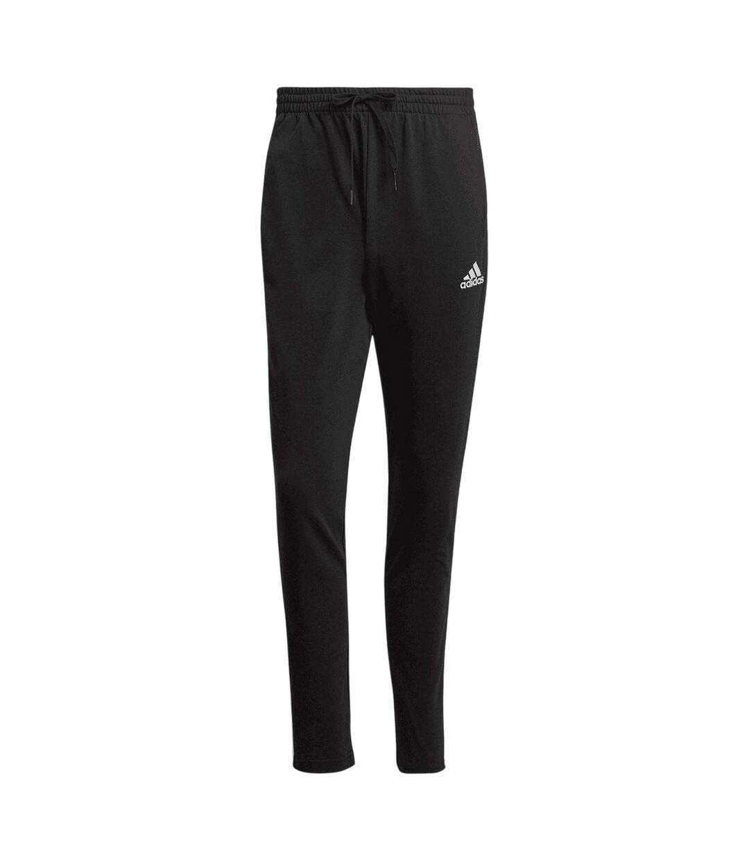 Mens Essentials 3 Stripes Joggers Black Adidas-1