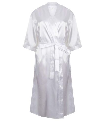 Peignoir kimono en satin - femme - TC054 - blanc