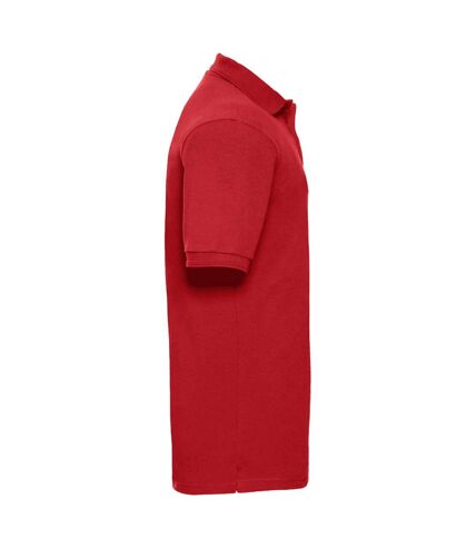 Russell Mens Ripple Collar & Cuff Short Sleeve Polo Shirt (Classic Red) - UTBC572