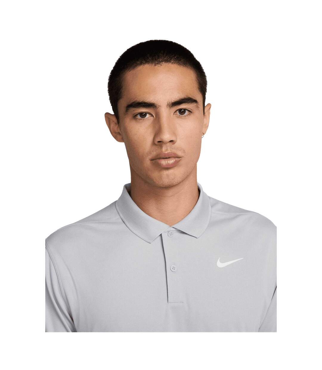 Mens Victory Solid Polo Shirt Wolf Grey White Nike-3